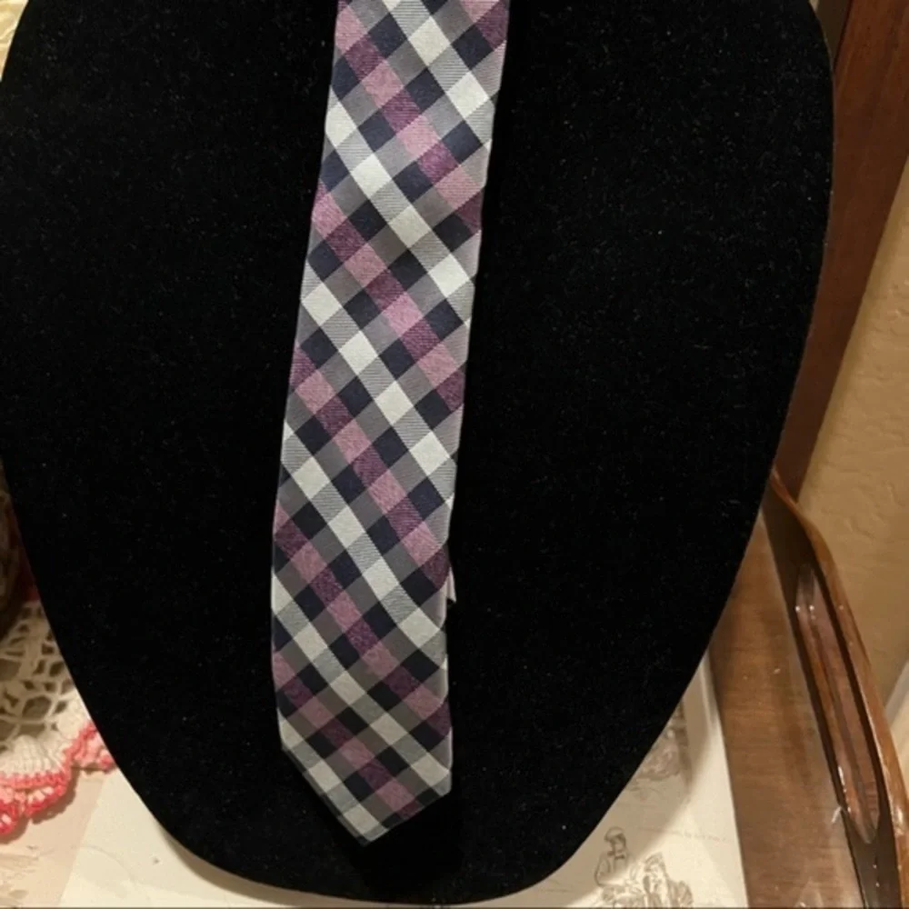 Plaid Silk Penguin Tie
